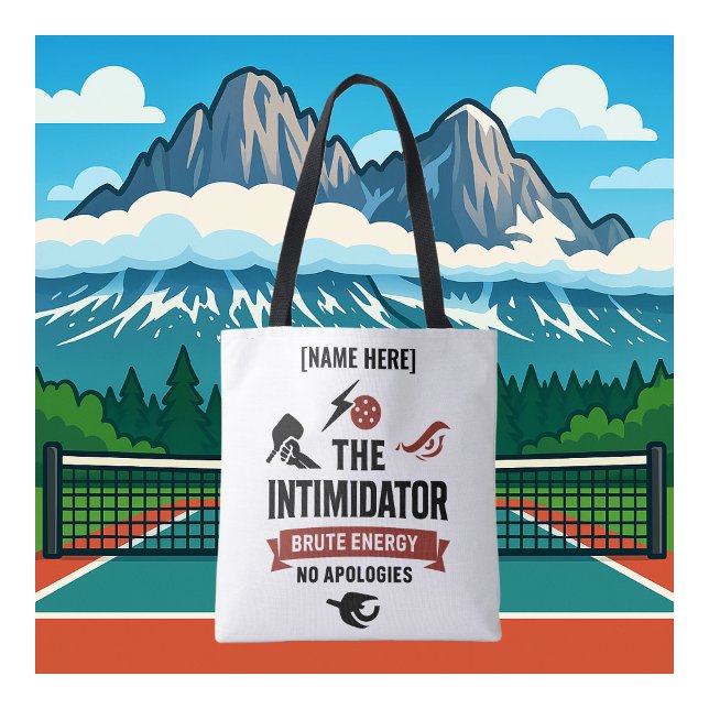 Bolsa Tote Personalized Name Pickleball Intimidator (PICKLEBALL PERSONALIZED NAME TOTE BAG)