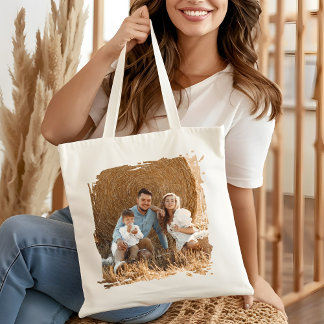 Bolsa Tote Personalized Photo Custom Family Matching Gift