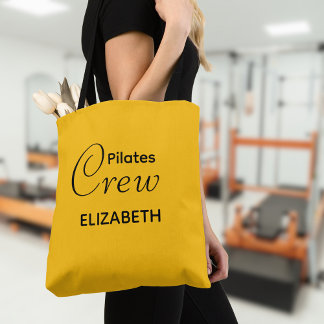 Bolsa Tote Personalized Pilates Crew Reformer Or Mat Yellow