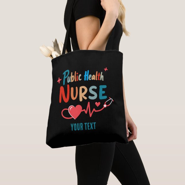 Bolsa Tote Personalized Public health nurse RN gifts (Close Up)
