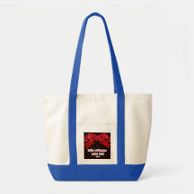 Personalized Red Polka Dot Bow Tote Bag