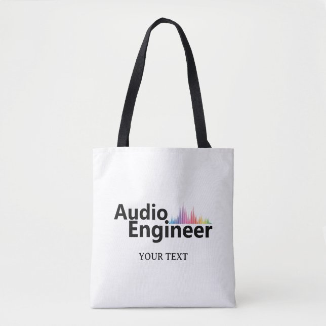 Bolsa Tote Personalized Sound Engineer Audio Engineering (Frente)