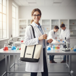 Bolsa Tote Personalized Teacher Text Statement Customizable