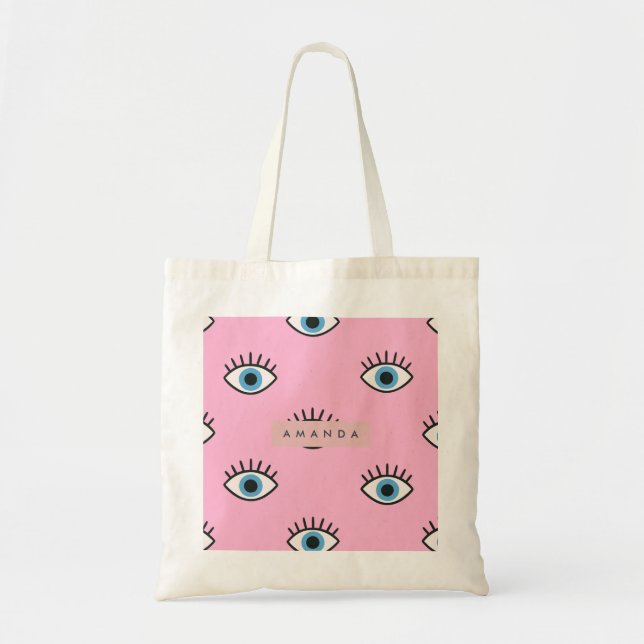 Bolsa Tote Personalized Trendy Evil Eye Pop Art Pattern (Frente)