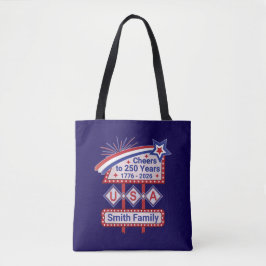 Bolsa Tote Personalized USA 250–Patriotic Retro Marquee