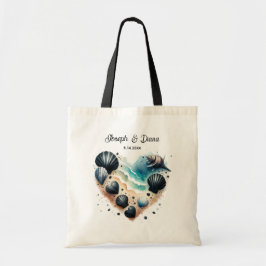 Bolsa Tote Personalized Valentine Anniversary Seashell Heart