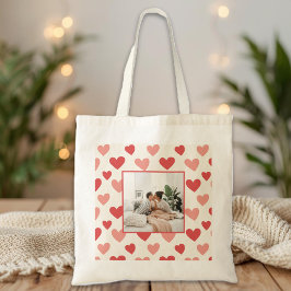 Bolsa Tote Personalized Valentine Photo Heart Tote Bag