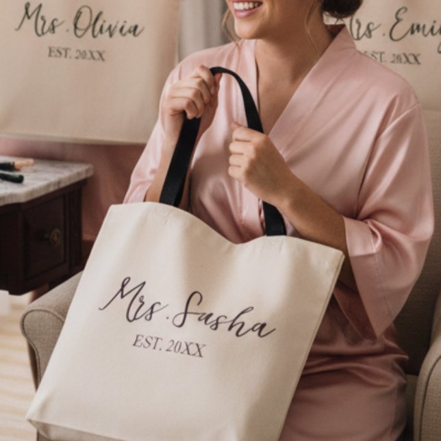 Bolsa Tote Personalized wedding gift,maid of honor gift,mrs.  (Criador carregado)