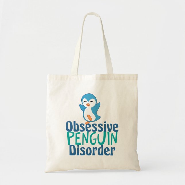 Bolsa Tote Perturbação Pinguim Obsessiva Cuja Forma Fresca (Frente)