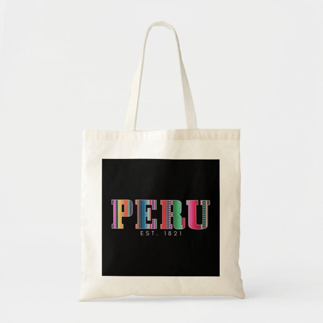 Bolsa Tote Peru no leste. 1821 Patterno Peruano Roots Pride V (Frente)