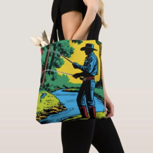 Bolsa Tote Pescador Caubói na Margem do Rio