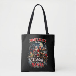 Bolsa Tote Pescando com Papai Noel