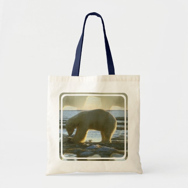 Bolsa Tote Pescando o urso polar (Frente)