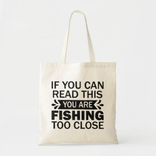 Bolsa Tote Pescaria Fechar Citação ao Ar Livre Amigos Sarcasm