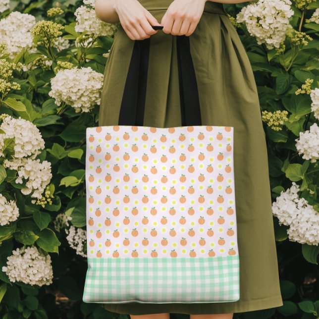Bolsa Tote Pêssego doce (Criador carregado)