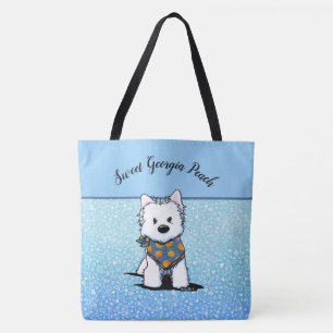 Bolsa Tote Pêssego Westie KiniArt