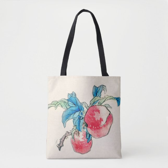 Bolsa Tote Pêssegos de Kōno Bairei (Frente)