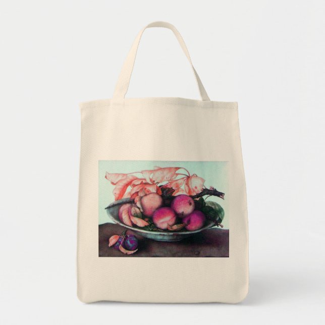 Bolsa Tote Pêssegos e Ameixas FRUTAS da SEASON (Frente)