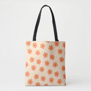 Bolsa Tote Pessegueira Laranja-Pêssego Flor