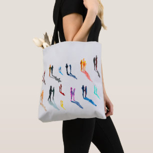 Bolsa Tote Pessoas art aquarela arte