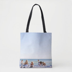 Bolsa Tote Pessoas em areias brancas perto da praia