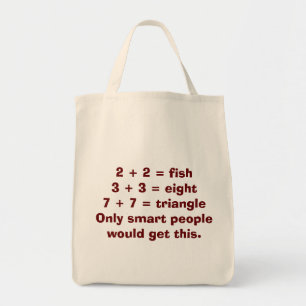 Bolsa Tote Pessoas espertas da sacola da matemática