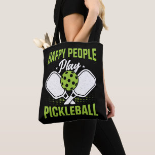 Bolsa Tote Pessoas Felizes Jogam Pickleball