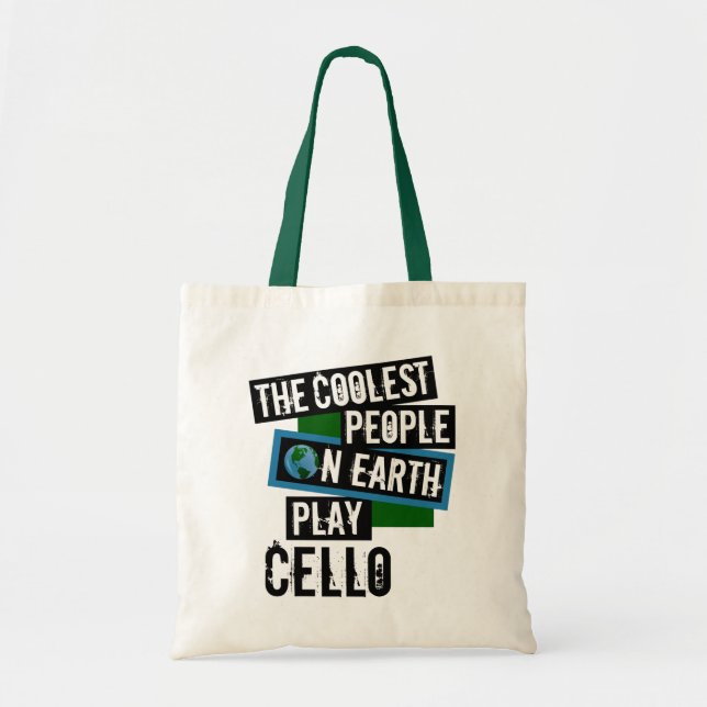 Bolsa Tote Pessoas mais legais da Terra tocam Cello (Frente)