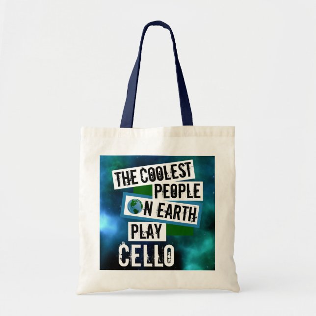 Bolsa Tote Pessoas mais legais da Terra tocam Cello (Frente)