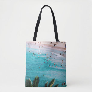 Bolsa Tote Pessoas nadando na praia