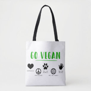 Bolsa Tote Pessoas Planetárias Vegan Não Violência Animais