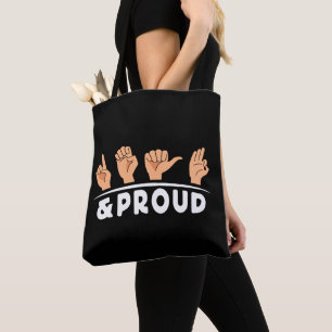 Bolsa Tote Pessoas surdas e surdas surdas falam ortografia di
