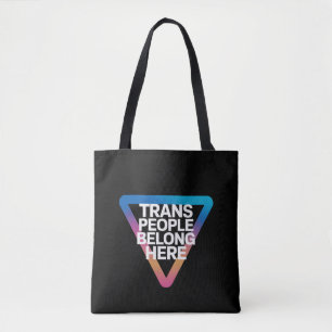 Bolsa Tote Pessoas Trans Pertencem Orgulho Direitos Gay Respe