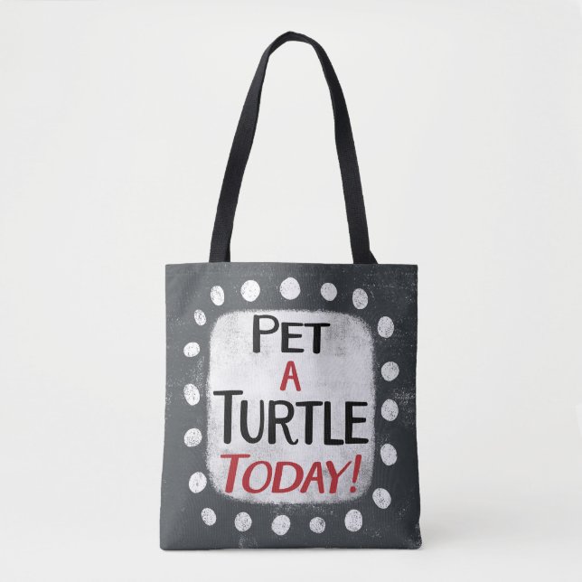 Bolsa Tote Pet A Tartaruga Hoje Saco (Frente)