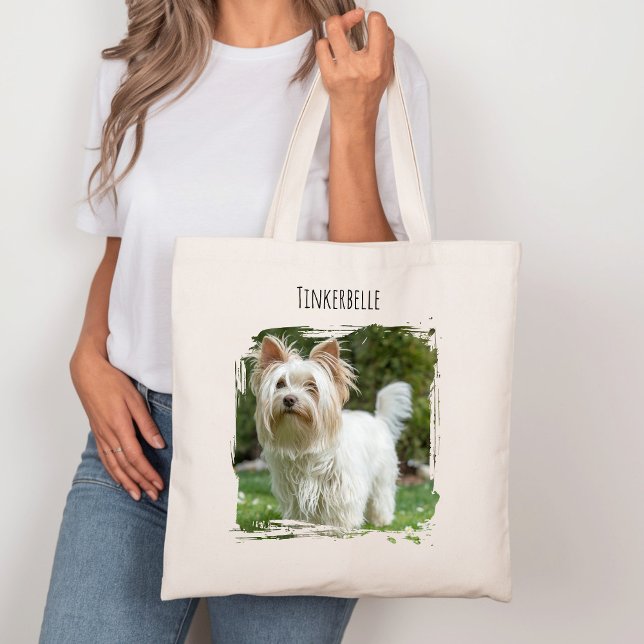 Bolsa Tote Pet de Cachorro Fotográfico com Nome (Criador carregado)