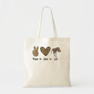 Bolsa Tote Pet Dog Puppy Owner, ponteiro alemão do Peace Love