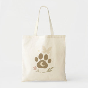Bolsa Tote Pet Memorial Paw com Lua e Borboleta - Simpatia