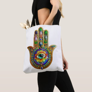 Bolsa Tote Petais De Flores Coloridas Turquesa De Terceiro Ol