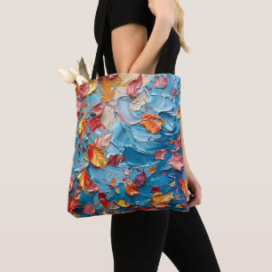 Bolsa Tote Pétalas em Movimento – Florais Abstratos Expressiv