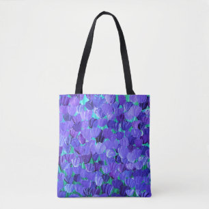 Bolsa Tote Pétalas roxas