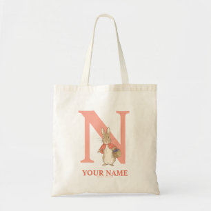 Bolsa Tote Peter Rabbit   Pilha personalizada - Letra N Tote 