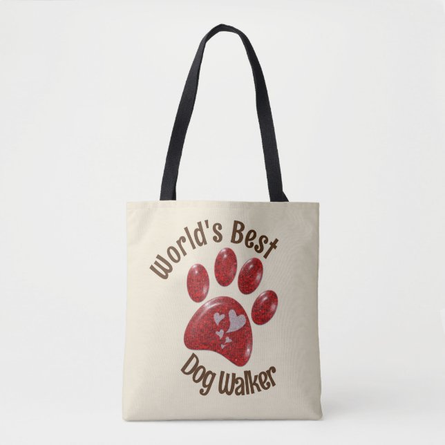 Bolsa Tote Pets Caninais Impressos Pets da Pata do Cachorro M (Frente)