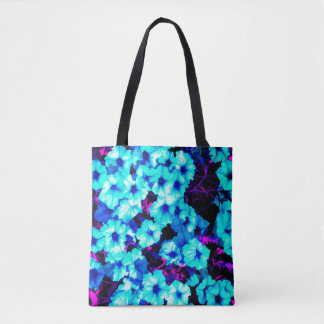 Bolsa Tote Petunias Azul Brilhante