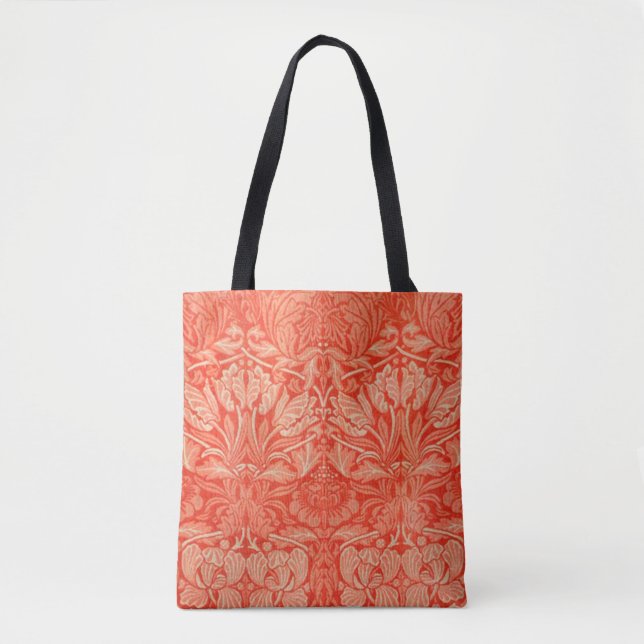 Bolsa Tote Pfirsich Floral Pattern William Morris (Frente)