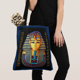 Bolsa Tote Pharaoh Tutankhamun Tecido de arte fina