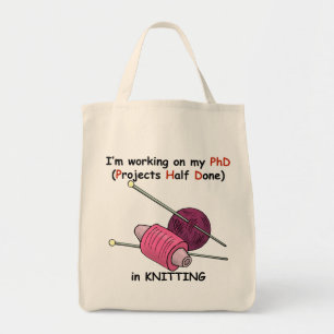 Bolsa Tote PhD de confecção de malhas