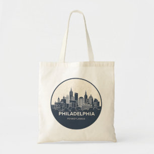 Bolsa Tote Philadelphia City Pennsylvania EUA skyline