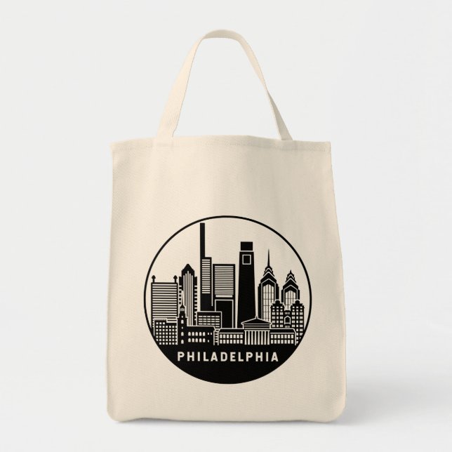 Bolsa Tote Philadelphia Pennsylvania Skyline (Frente)