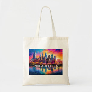 Bolsa Tote Philadelphia Skyline Abstrato Art