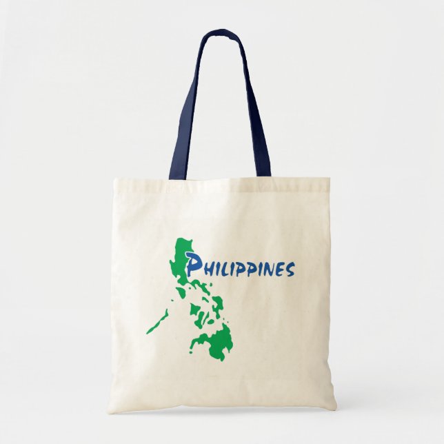 Bolsa Tote Philippines Map on a Tote Bag (Frente)